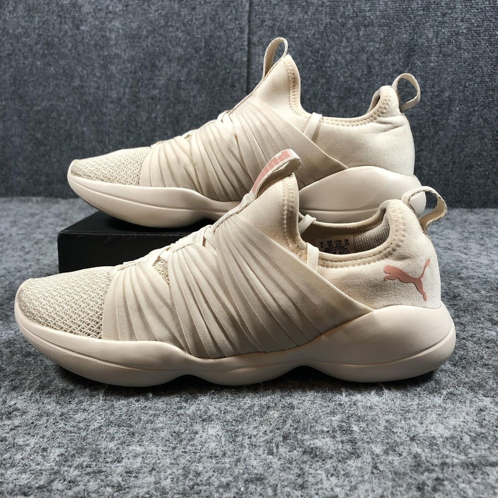 Puma Womens 8.5 Beige Mesh SoftFoam Slip On Athletic Sneakers 192337-08 - Picture 3 of 16